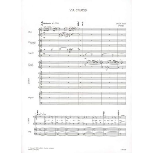 Vajda János - Via Crucis - for mixed choir and chamber ensemble