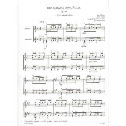 Albéniz, Isaac - Two Spanish Dances