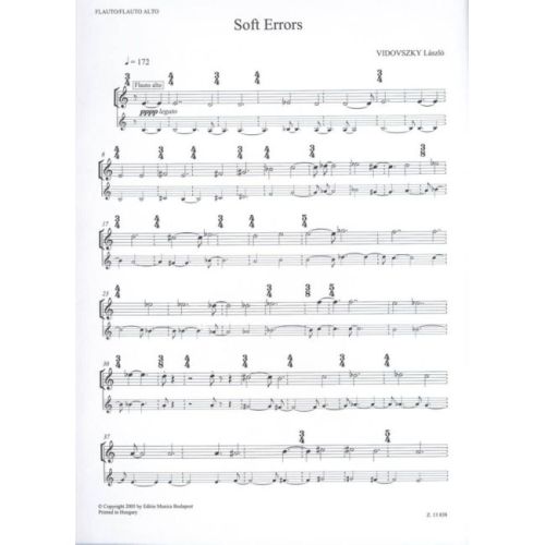 Vidovszky László - Soft Errors For Chamber Ensemble