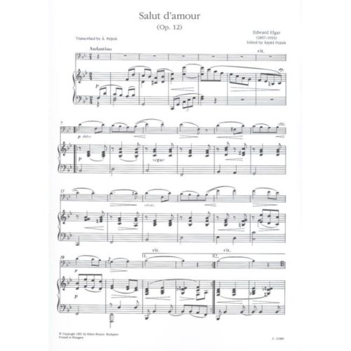 Elgar, Edward William - Salut Damour
