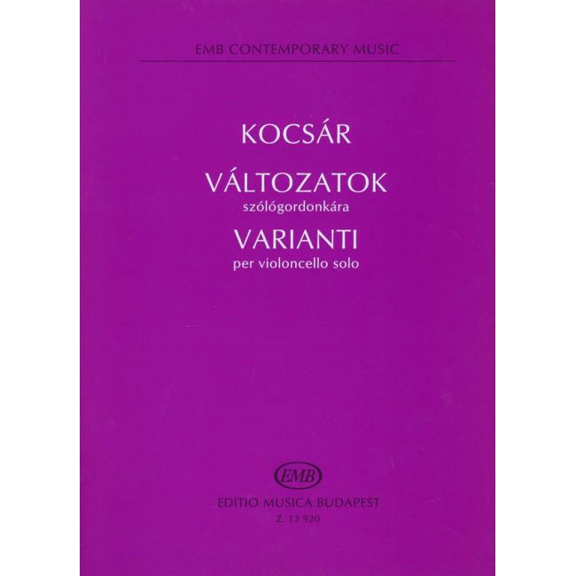 Kocsár Miklós - Varianti Per Violoncello Solo