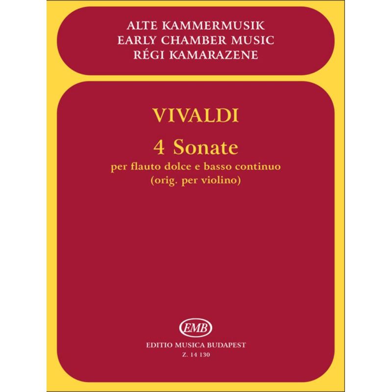 Vivaldi, Antonio - 4 Sonatas for Flauto Dolce