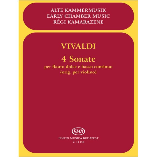 Vivaldi, Antonio - 4 Sonatas for Flauto Dolce