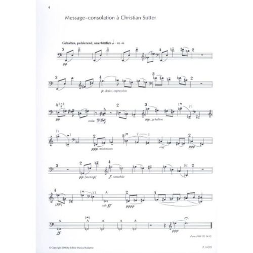 Kurtag, Gyorgy - Signs, Games and Messages (Double Bass)