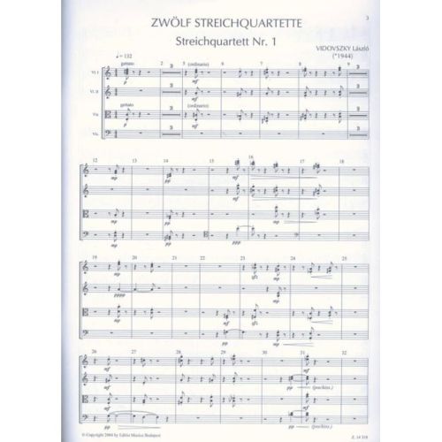 Vidovszky László - 12 String Quartets