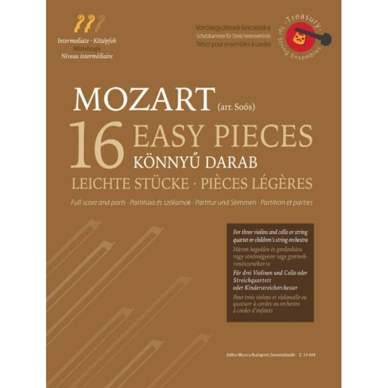 Mozart, Wolfgang Amadeus - Sixteen Easy Pieces For Childrens String Orchestra (first Position)
