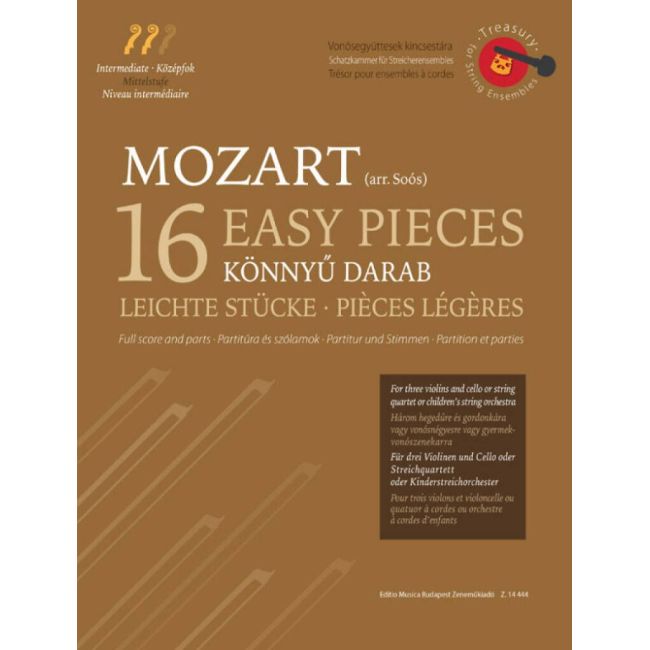 Mozart, Wolfgang Amadeus - Sixteen Easy Pieces For Childrens String Orchestra (first Position)