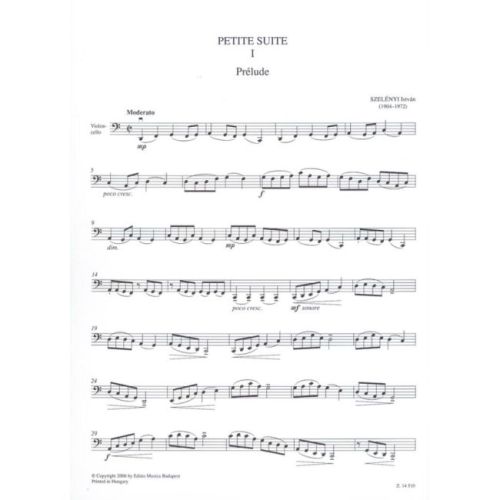 Szelényi István - Petite Suite Pour Violoncelle Seul