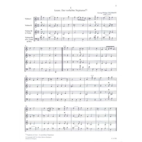 Telemann, Georg Philipp - Sixteen Little Pieces For Youth String Orchestra