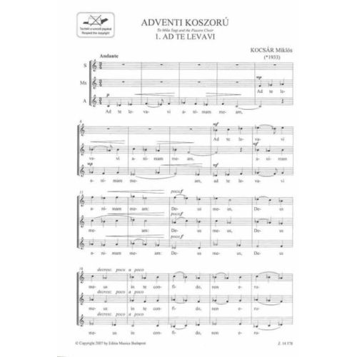 Kocsár Miklós - Adventi Koszorú For Female Choir