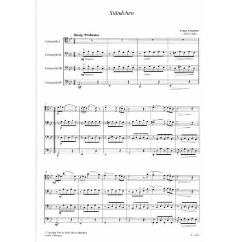 Chamber Music For Violoncellos - for 4 violoncellos