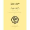 Kodaly, Zoltan: Énekszó (voice and piano)