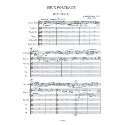 Bartók Béla - Two Portraits - for orchestra