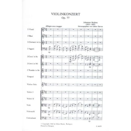 Brahms, Johannes - Violin Concerto In D Major