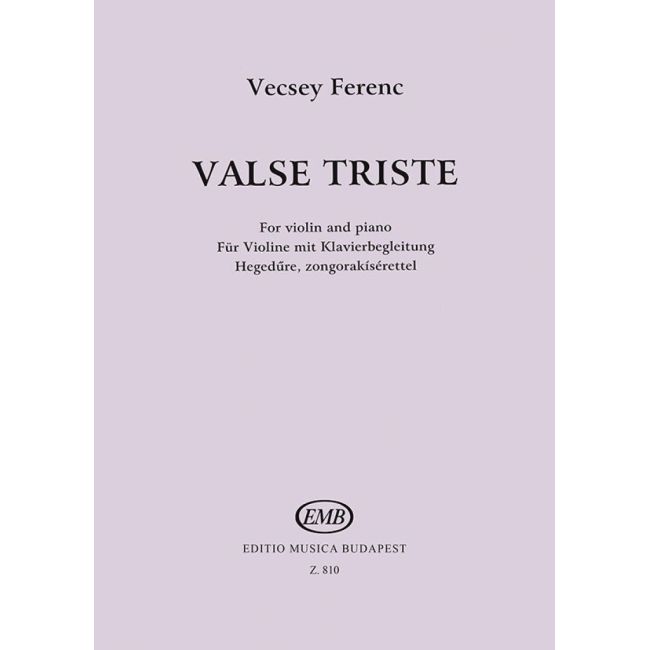 Vecsey, Ferenc - Valse Triste (violin and piano)