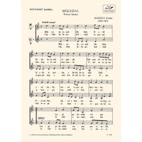 Kodály, Zoltán - Song of Peace