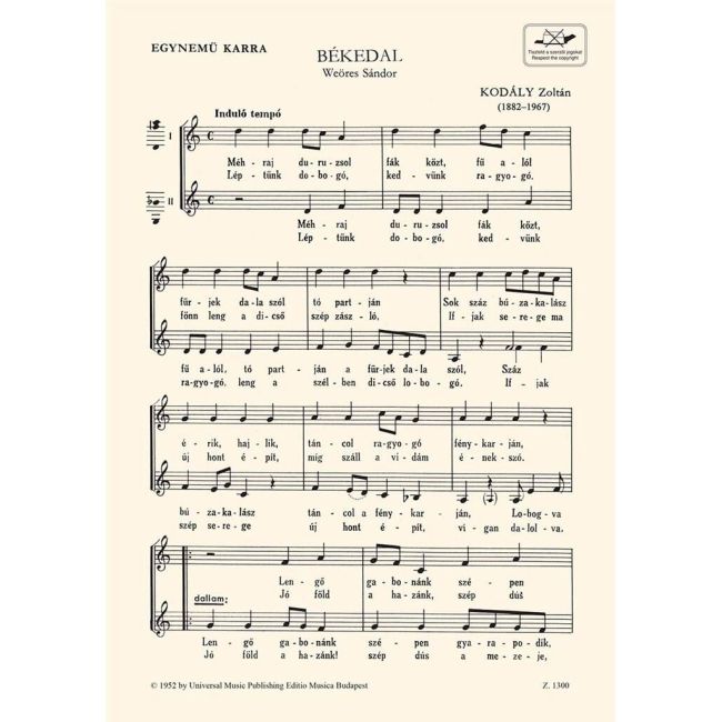 Kodály, Zoltán - Song of Peace