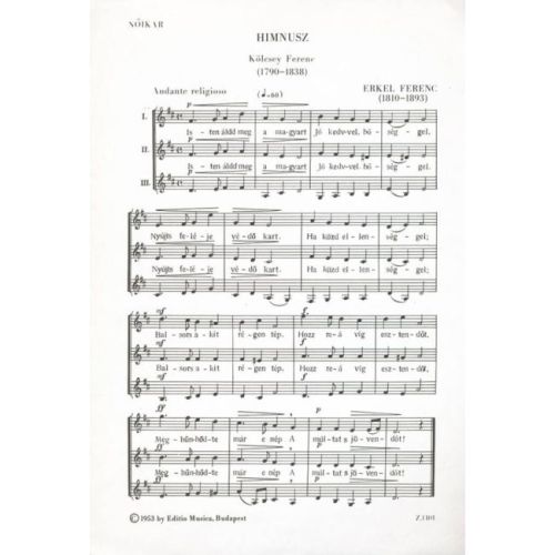 Ferenc, Erkel - Hungarian National Anthem