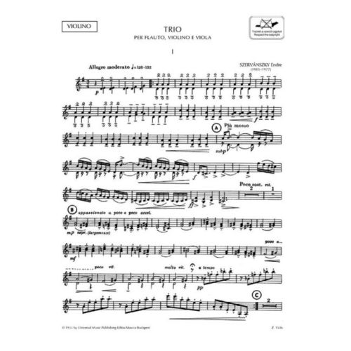 Szervánszky, Endre - Trio