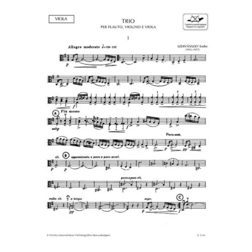 Szervánszky, Endre - Trio