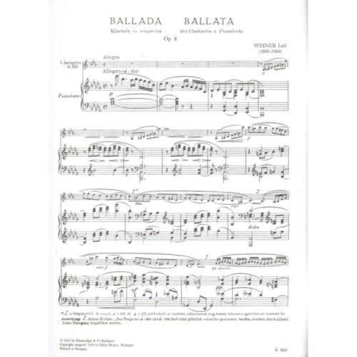 Weiner, Leó - Ballad