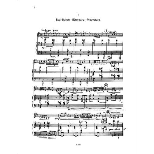 Bartók, Béla - Sonatina (clarinet and piano)