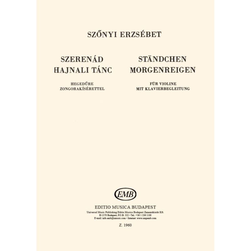 Szönyi, Erzsébet - Serenade - Dance at Dawn