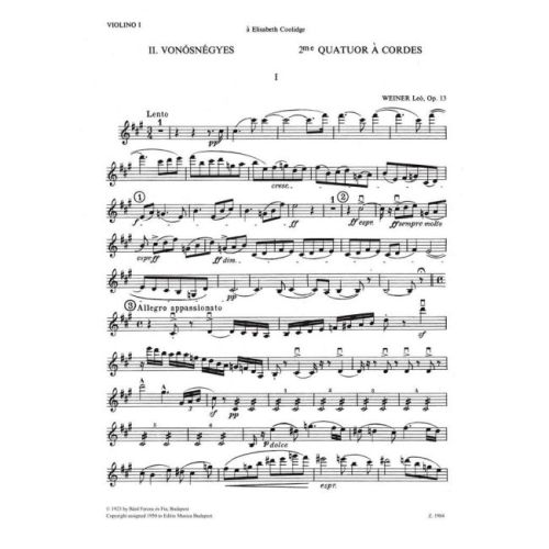 Weiner, Leó - String Quartet No. 2