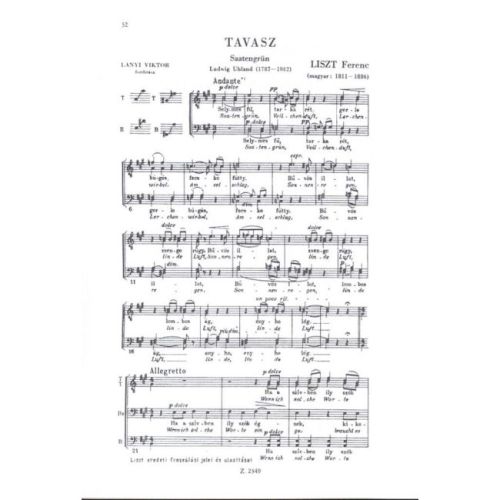 Liszt, Franz - Choruses for male voices