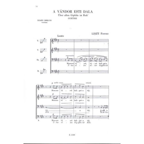 Liszt, Franz - Choruses for male voices
