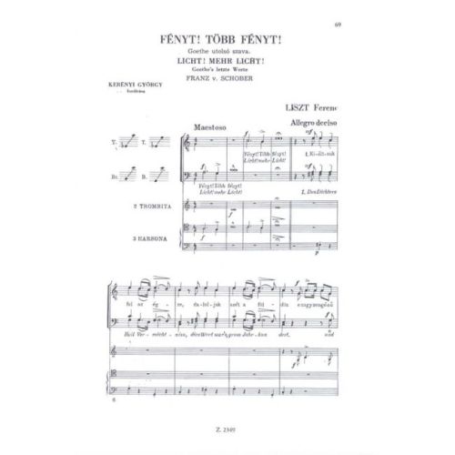 Liszt, Franz - Choruses for male voices
