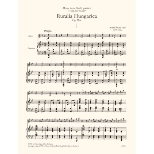 Dohnanyi, Ernst von - Ruralia Hungarica