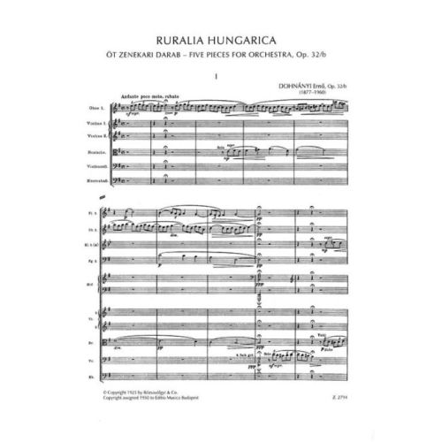 Dohnanyi, Ernst von - Ruralia Hungarica