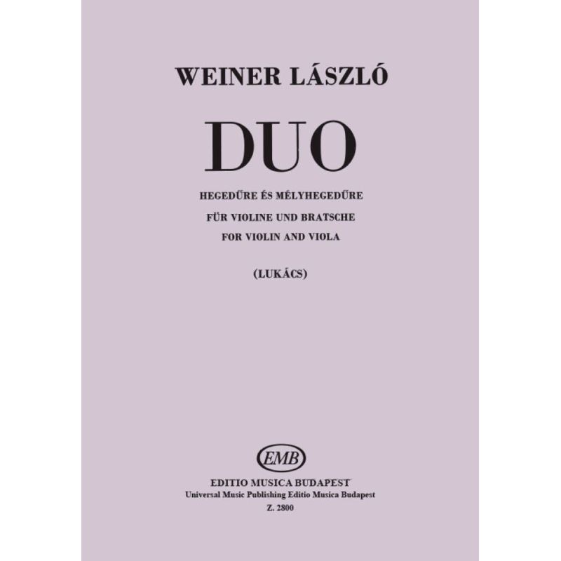 Weiner, László - Duo for Violin and Viola