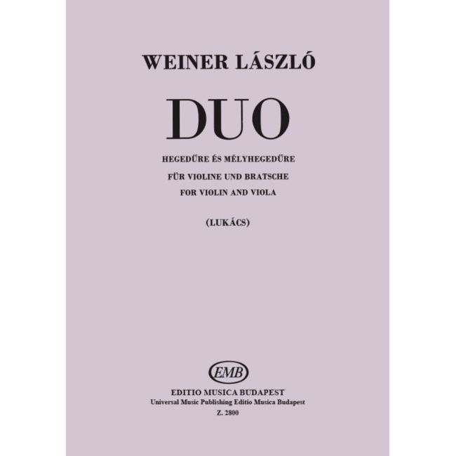Weiner, László - Duo for Violin and Viola