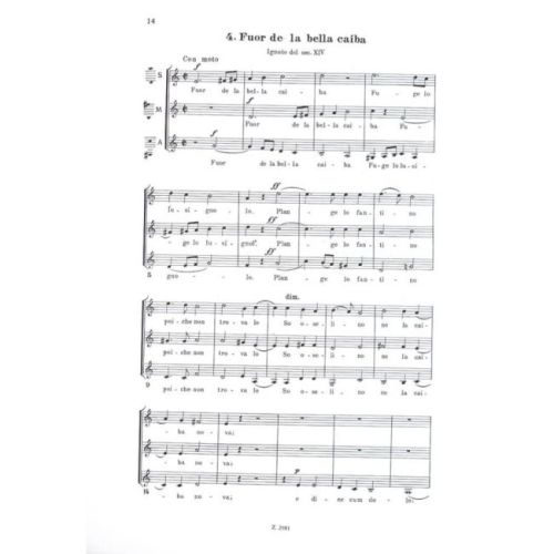 Kodály, Zoltán - Quattro Madrigali (equal voices)