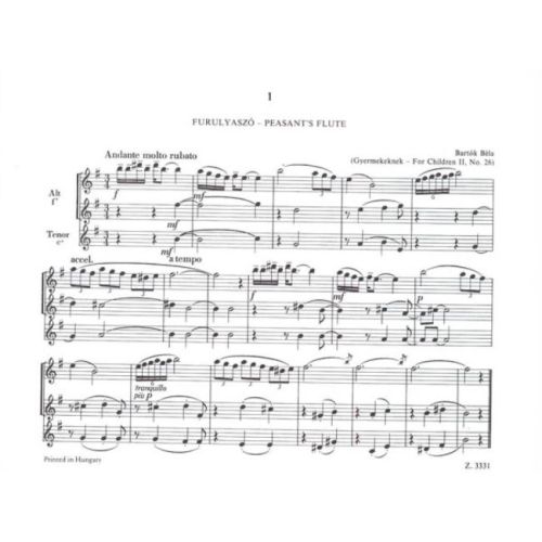 Bartók, Béla - Recorder Music 2