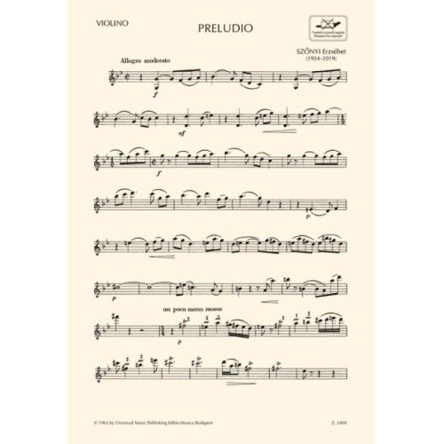 Szönyi, Erzsébet - Preludio