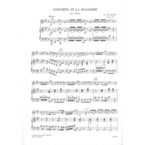 Vivaldi, Antonio - Concerto in la maggiore