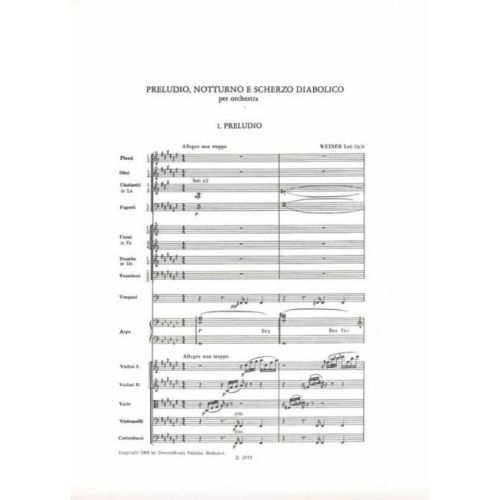 Weiner, Leó - Preludio, notturno e scherzo diabolico
