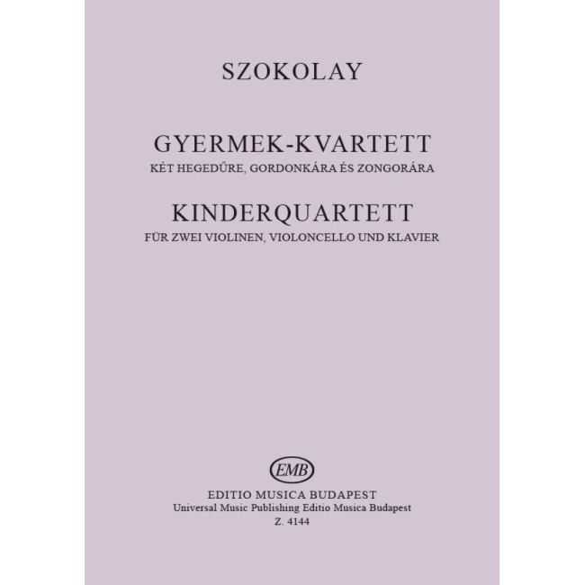 Szokolay, Sándor - Children's Quartet