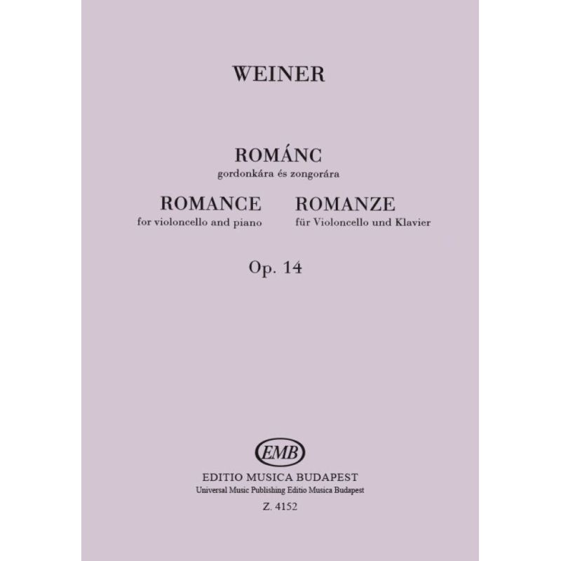 Weiner, Leó - Romance Vlncello & Pno Op.14
