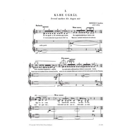 András, Mihály - Six Songs to poems by Attila Jozsef