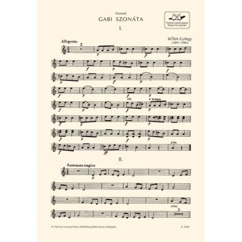 Kosa, G. - Gabi szonata