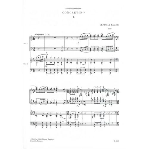 Lendvay, Kamilló - Concertino