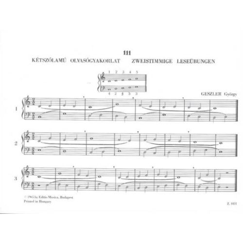 Geszler & Vas - 111 Two-Part Reading Exercises