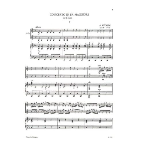 Vivaldi, Antonio - Concerto in fa maggiore