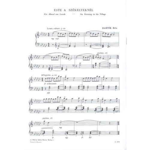 Bartók, Béla - An Evening in the Village (harp)