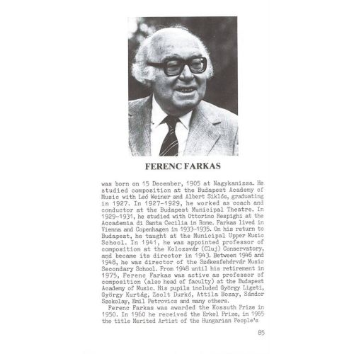 Varga, Balint Andras - Contemporary Hungarian Composers