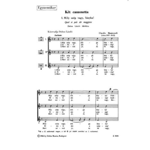 Two canzomettas